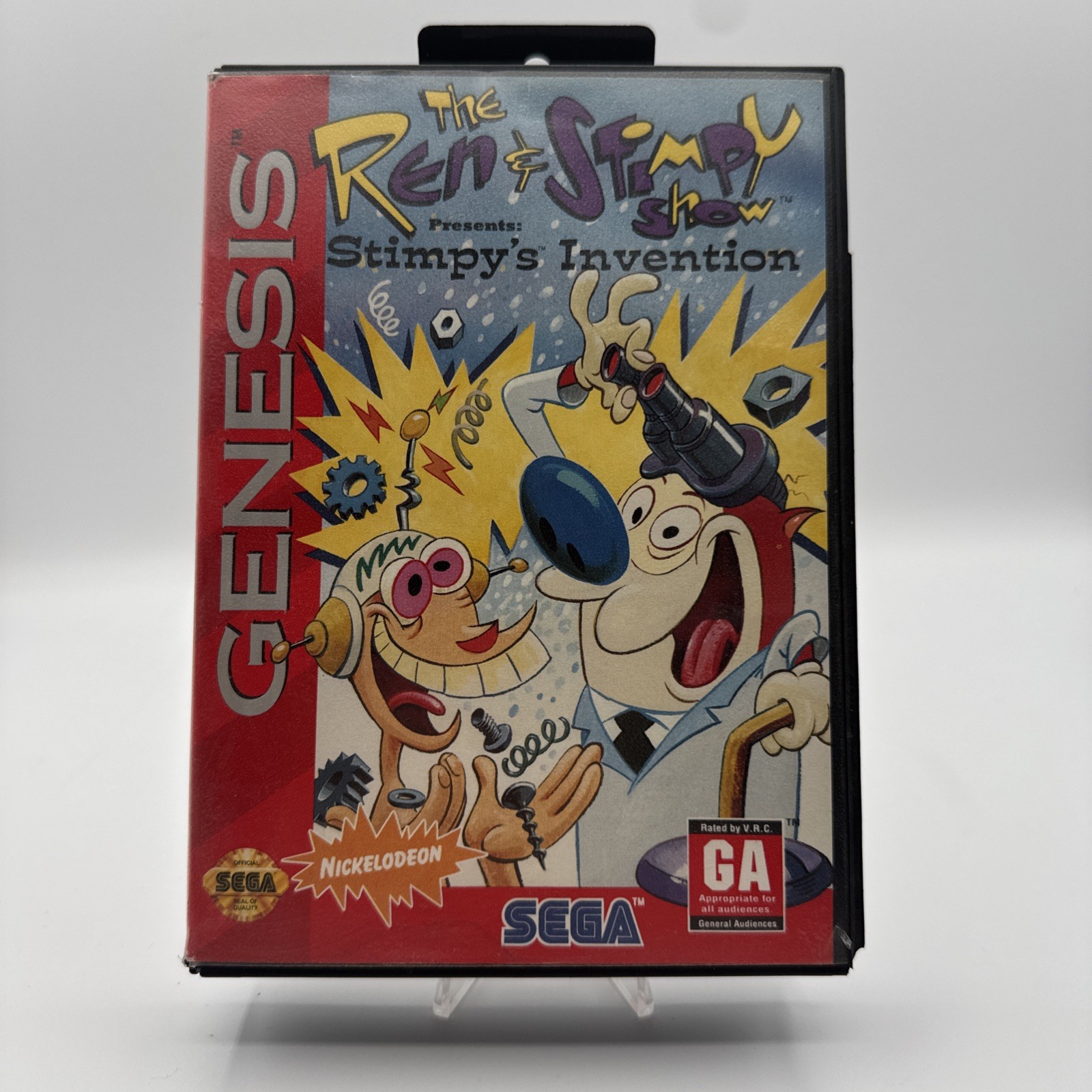 Ren & Stimpy Show Presents: Stimpy's Invention - Sega Genesis - Game and Box No Manual