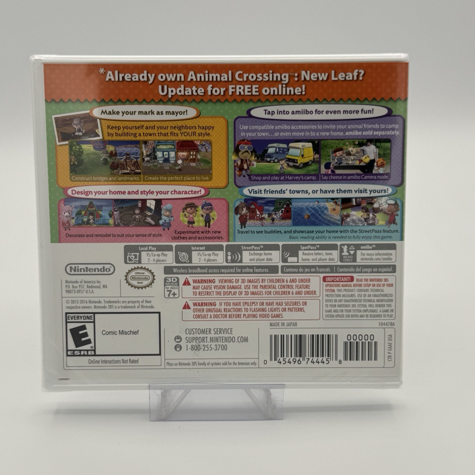 Animal Crossing: New Leaf (Nintendo Selects) Welcome amiibo - Sealed — photo 2
