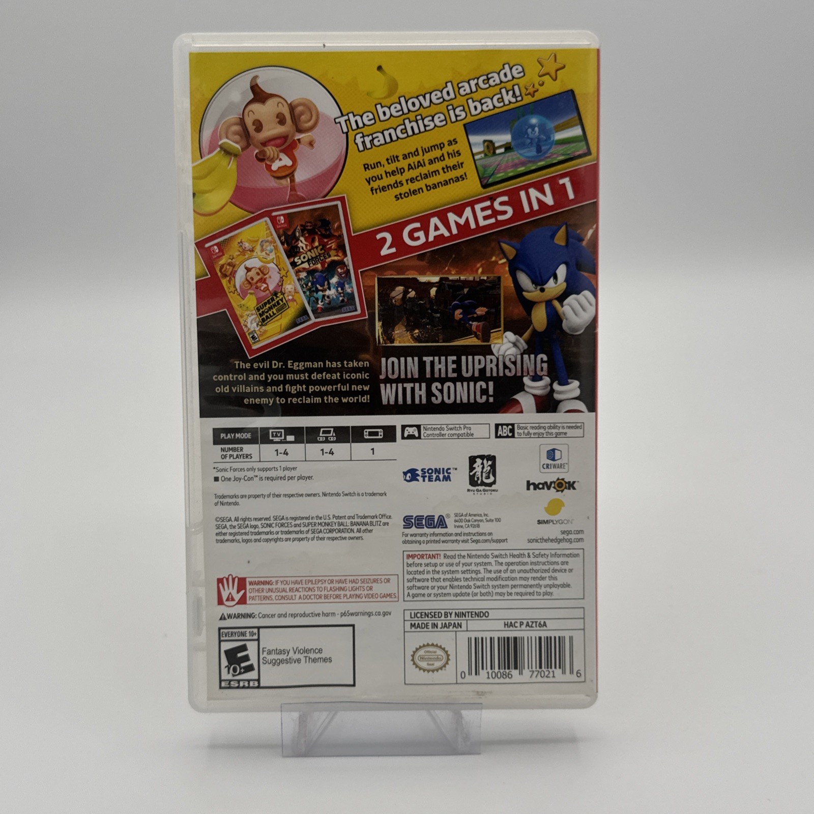 Sonic Forces + Super Monkey Ball: Banana Blitz - Nintendo Switch — photo 2