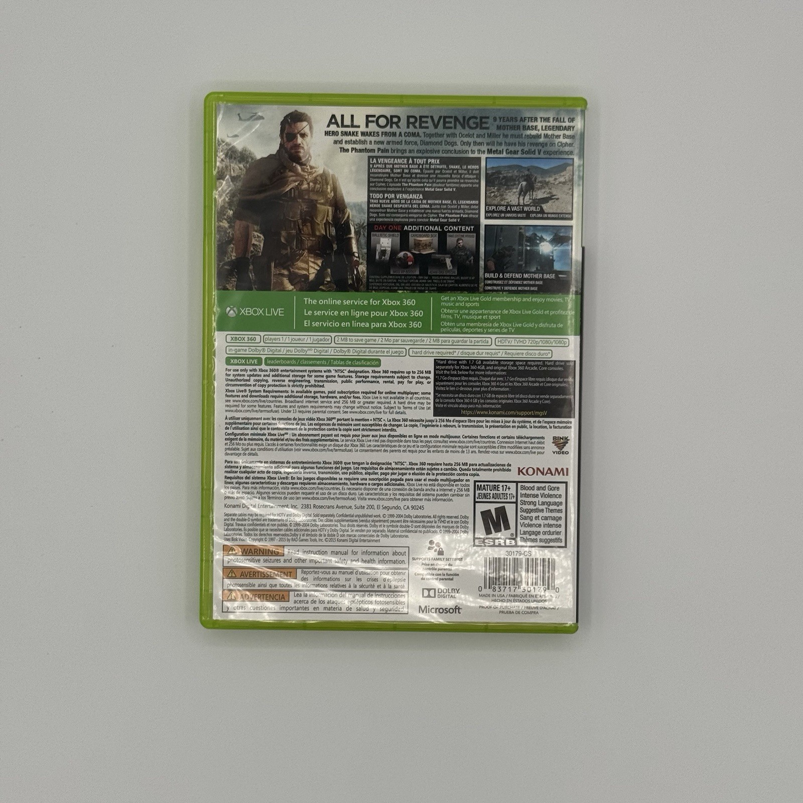 Metal Gear Solid V: The Phantom Pain - Day One Edition - Xbox 360 — photo 2