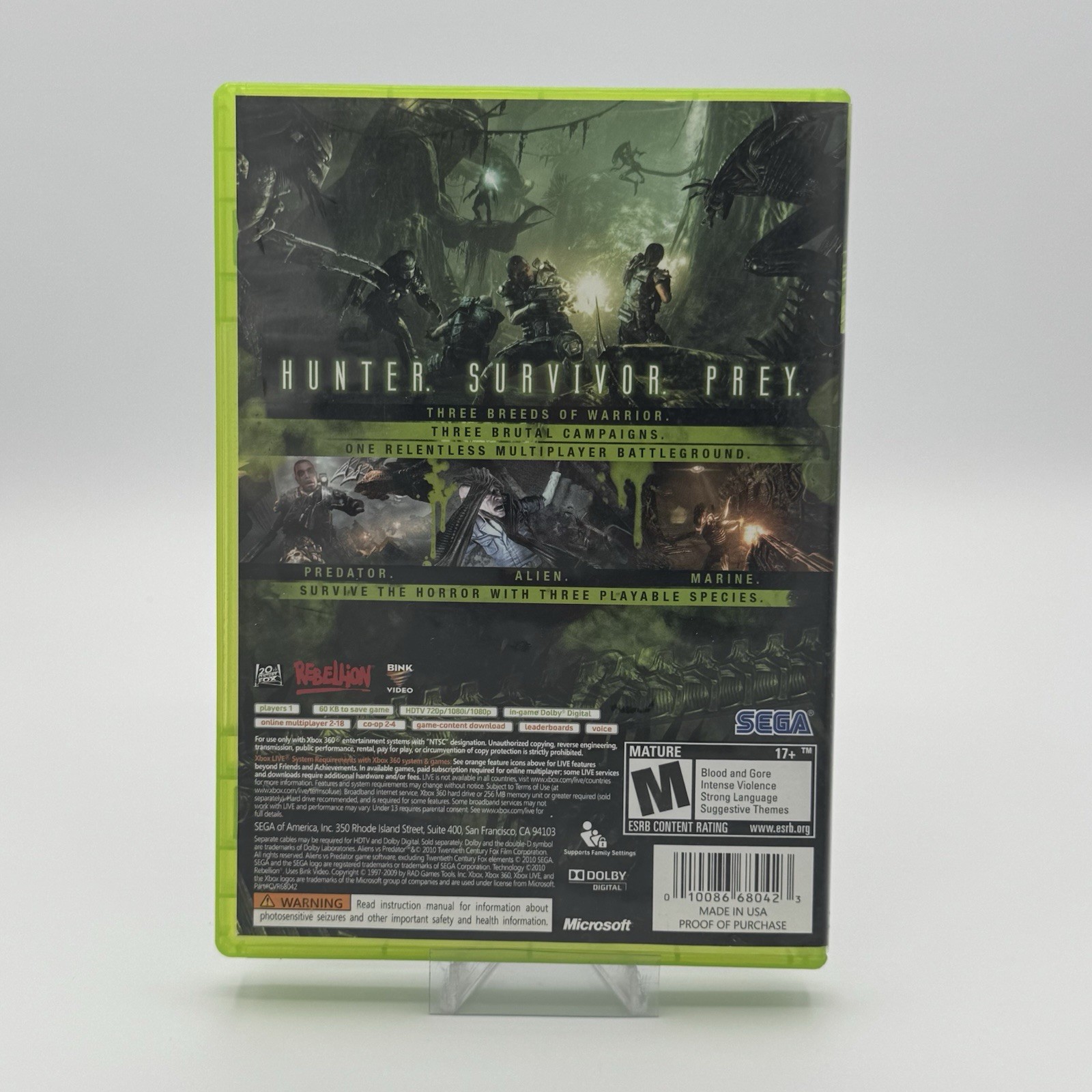 Alien vs. Predator (Microsoft Xbox 360, 2010) — photo 2